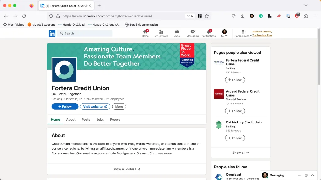 Fortera Credit Union - LinkedIn profile