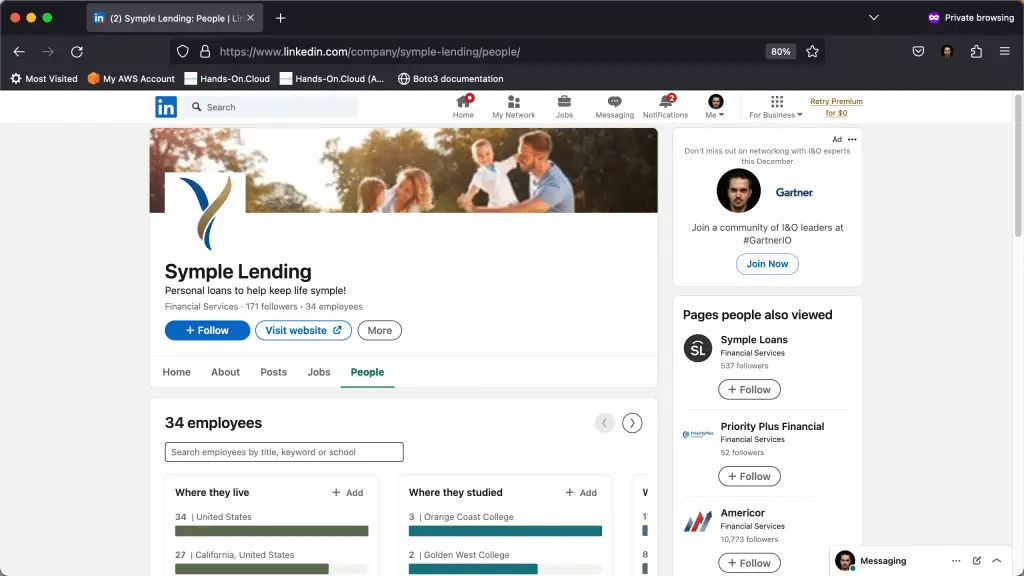 Symple Lending - LinkedIn profile