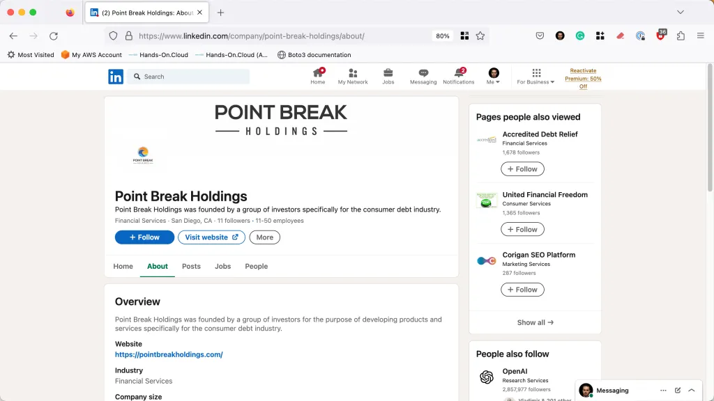 Point Break Financial - LinkedIn profile